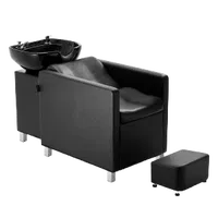 VEVOR Shampoo Backwash Chair, 661.4LBS Loading Salon & Spa Hair Washing Station, Backwash Barber Shampoo Bowl and Chair, Beauty Spa Massage Hairdressing Equipment with Wide Footrest and Ceramic Bowl | VEVOR US