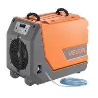 VEVOR 180 Pints Commercial Dehumidifier with Pump/Drain Hoses, Portable Crawl Space Dehumidifiers for Basement Storage Room Industrial Grade, Auto Defrost, Heavy-duty LLDPE,Foldable Handle | VEVOR US