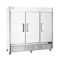 VEVOR Commercial Refrigerator 60.42 Cu.ft, Reach In 82.5″ W Upright Refrigerator 3 Doors, Auto-Defrost Stainless Steel Reach-in Refrigerator & 12 Shelves, 33 to 41℉ Temp Control, LED Light, 4 Wheels | VEVOR US