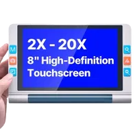 VEVOR Portable Digital Magnifier, 8-inch Touchscreen Electronic Video Magnifier for Low Version, 2X - 20X Electronic Reading Aid with 13MP Auto-Focus HD Lens, 26 Color Mode, HDMI Output & 16GB Storage | VEVOR US