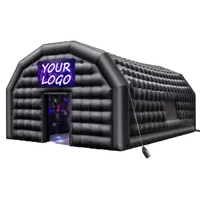 VEVOR Inflatable Nightclub, 26.2 x 19.7 x 13.1 ft Inflatable Party Tent with 1100W Blower & Sandbag, Ventilated Blow up Night Club with 2 Windows, Air Cube House for Event Birthday Wedding Party | VEVOR US