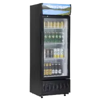 VEVOR Commercial Merchandiser Refrigerator, 6.8 Cu.Ft / 195L Beverage Refrigerator Cooler Merchandiser, Glass Door Display Refrigerator Upright Fridge with 3 Adjustable Shelves, Customizable Lightbox | VEVOR US
