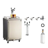 VEVOR Beer Kegerator, Triple Tap Commercial Draft Beer Dispenser for D system, Full Size Keg Refrigerator with 5lbs CO2 Tank, Hold 3 Sixth / 2 Slim / 3 Ball lock keg, 160L | VEVOR US