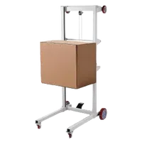 VEVOR Material Lift Winch Stacker, 551 lbs Capacity Pallet Truck Dolly, 70 in Max Lifting Height Manual Winch Stacker, Multifunctional Manual Pallet Truck Stacker with Wheels and Adjustable Fork | VEVOR US