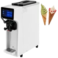 VEVOR Commercial Ice Cream Maker, 10-20L/H Yield, 1000W Countertop Soft Serve Machine with 4.5L Hopper 1.6L Cylinder Touch Screen Puffing Shortage Alarm, Frozen Yogurt Maker for Café Snack Bar, White | VEVOR US