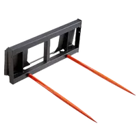 VEVOR 49″ Hay Spear, Bale Spears 3000lbs Loading Capacity, Skid Steer Loader Tractor Attachment 2pcs Spears, Quick Attach Spike Forks | VEVOR US