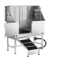 VEVOR Stainless Steel Dog Washing Station, 50 inch Pet Grooming Tub w/ Ramp, PE Water Filter Board, Faucet & Showerhead & Soap Holder Dog Bathtub for Large & Medium & Small Pets (Left Door) | VEVOR US