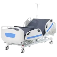 VEVOR Premium 5 Function Full Electric Hospital Bed, ICU Electric Medical Bed with Trendelenburg & Reverse Trendelenburg, 5-Inch Locking Casters, IV Pole for Home Hospital Use, 550LBS Loading | VEVOR US