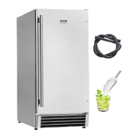 VEVOR Undercounter Built-in Ice Maker, 50 Lbs/Day Under Counter Ice Maker Machine with Reversible Door Stainless Steel, Freestanding Ice-Making Machine for Restaurant, Outdoor Kitchen, Terrace, Pool | VEVOR US