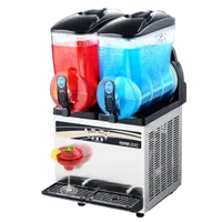 VEVOR Commercial Frozen Drink Maker, 15Lx2 Double Tank Slushy Machine, 120 Cups Stainless Steel Margarita Smoothie Frozen Drink Machine, Slushie Maker for Home Party Restaurants Cafe Bars | VEVOR US