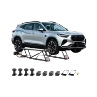 VEVOR Car Lift, 7000 lbs Capacity Car Lifts for Home Garage, 3-Level Adjustable with 29.4″ Lift Height & Remote Control, Auto Lock Portable Car Lift with 4 Rubber Pads & 4 Lifting Columns | VEVOR US