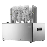 VEVOR Wine Glass Polisher Machine, 8-Brush Glass Polishing Machine, 660 Cups/Hour Electric Commercial Glass Polisher for Champagne Glasses, Beer Cups, Mugs, Perfect for Bar Restaurant Kitchen | VEVOR US