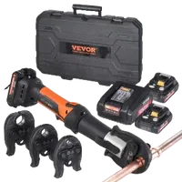 VEVOR Pro Press Tool Pipe Crimping Kit Press Tool Battery Kit 1/2″ 3/4″ 1″ Jaw | VEVOR US