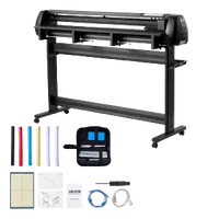 VEVOR Vinyl Cutter Machine, 53 inch Max Feed Width, Dual Blades, Adjustable Force and Speed, LED Display, Vinyl Plotter Cutter Printer Bundle with Sticker Sheets, Transfer Film, Signmaster Software | VEVOR US