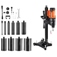 VEVOR Diamond Core Drilling Machine, 0.8-10 in Drilling Diameter, Stand-Mount Dry and Wet Concrete Core Drill Rig with 10 Bits, 470/800 RPM 2-Speed, UNC1 1/4-7 Thread, for Concrete Brick Stone, 2500W | VEVOR US