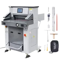 VEVOR Electric Hydraulic Paper Cutter, 2500W Heavy Duty Paper Cutter Machine 20.2 in/515 mm Cutting Width, 3.1 in/80 mm Cutting Thickness, Electric Guillotine Trimmer with Casters & Infrared Function | VEVOR US