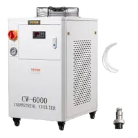 VEVOR Industrial Water Chiller, CW6000, 1500W Industrial Water Cooler Cooling System with Compressor 15L Water Tank Capacity 65 L/min Max Flow Rate, for CO2 Laser Engraving Machine Cooling Machine | VEVOR US