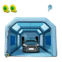 VEVOR Inflatable Paint Booth, 28x16x11ft Inflatable Spray Booth, High Powerful 750W+950W Blowers Spray Booth Tent, Car Paint Tent Air Filter System for Car Parking Tent Workstation Motorcycle Garage | VEVOR US