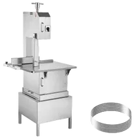 VEVOR Commercial Electric Meat Bandsaw, 2200W Stainless Steel Vertical Bone Sawing Machine, Workbeach 24.4″ x 20.5″, 0.16-8.7 Inch Cutting Thickness, Frozen Meat Cutter with 6 Blades for Rib Pork Beef | VEVOR US