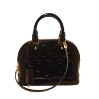 Nwot Louis Vuitton Beautiful Alma Bb In Black Magnetique Vernis Leather
