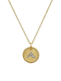 Women's Initial Charm Necklace
