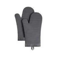 Kitchenaid Charcoal Ribbed Soft Silicone Oven Mitts