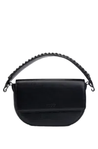 Shoulder Bag In Faux Leather With Chain-Trimmed Strap- Women's Shoulder Bags Size