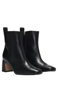 Nappa-Leather Ankle Boots With Double B Monogram- Women's Boots Size