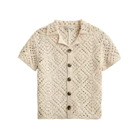 Kids' Short-Sleeve Crochet Camp Shirt