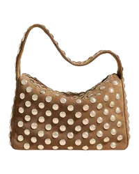 Elena Studded Leather Shoulder Bag